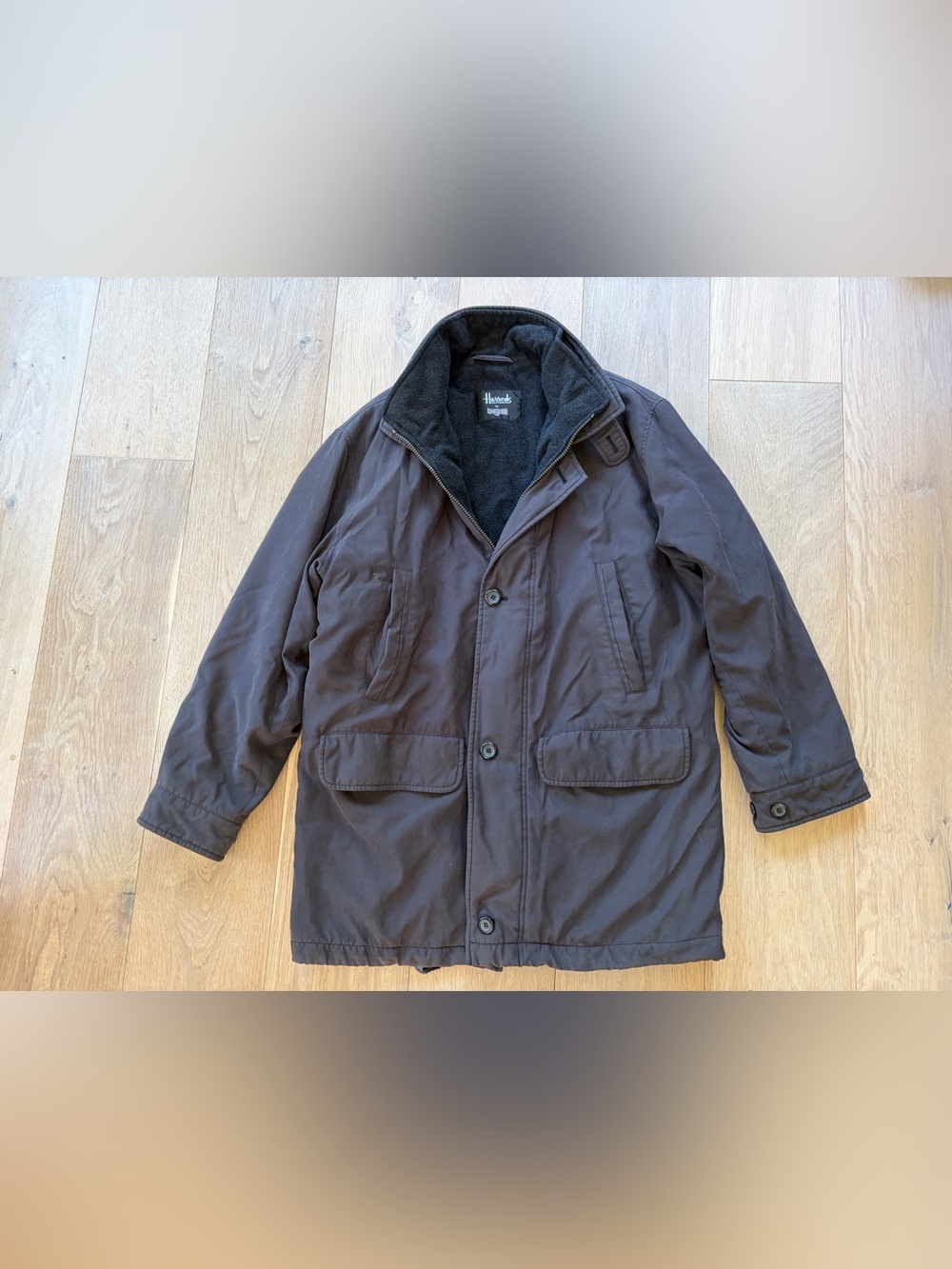 Harrods Bugatti wool blend fall winter jacket lined, lightweight warm - 38R med